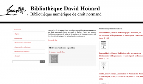 Bibliothèque numérique Droit Normand